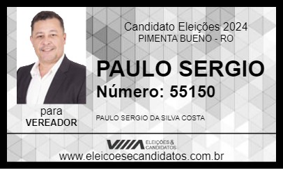 Candidato PAULO SERGIO 2024 - PIMENTA BUENO - Eleições