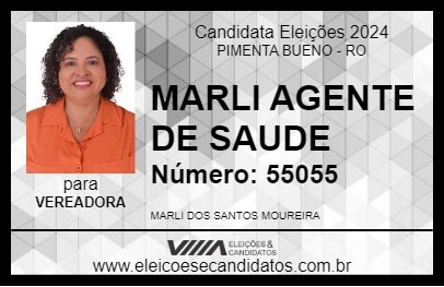 Candidato MARLI AGENTE DE SAUDE 2024 - PIMENTA BUENO - Eleições