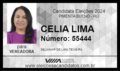 Candidato CELIA  LIMA 2024 - PIMENTA BUENO - Eleições