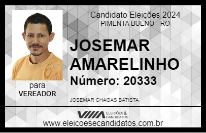 Candidato JOSEMAR AMARELINHO 2024 - PIMENTA BUENO - Eleições