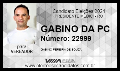 Candidato GABINO DA PC 2024 - PRESIDENTE MÉDICI - Eleições