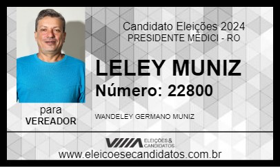 Candidato LELEY MUNIZ 2024 - PRESIDENTE MÉDICI - Eleições