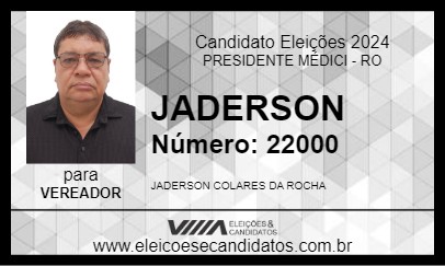 Candidato JADERSON 2024 - PRESIDENTE MÉDICI - Eleições