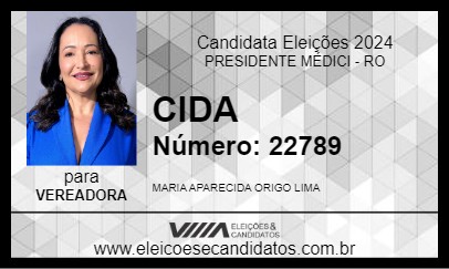 Candidato CIDA ORRIGO 2024 - PRESIDENTE MÉDICI - Eleições