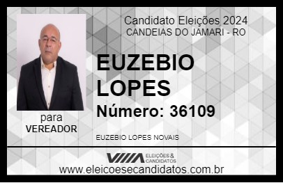 Candidato EUZEBIO LOPES 2024 - CANDEIAS DO JAMARI - Eleições