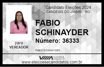 Candidato FABIO SCHINAYDER 2024 - CANDEIAS DO JAMARI - Eleições