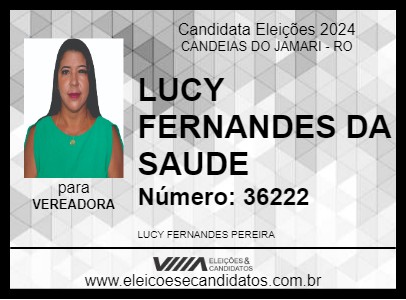 Candidato LUCY FERNANDES DA SAUDE 2024 - CANDEIAS DO JAMARI - Eleições