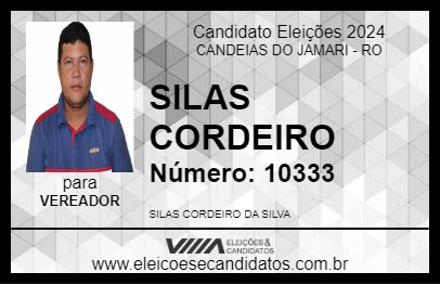 Candidato SILAS CORDEIRO 2024 - CANDEIAS DO JAMARI - Eleições