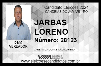 Candidato JARBAS LORENO 2024 - CANDEIAS DO JAMARI - Eleições