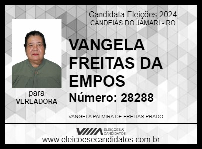 Candidato VANGELA DA EMPÓS AUTO ELÉTRICA 2024 - CANDEIAS DO JAMARI - Eleições