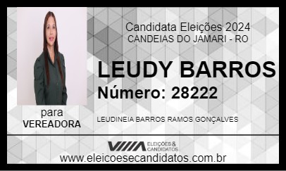 Candidato LEUDY BARROS 2024 - CANDEIAS DO JAMARI - Eleições