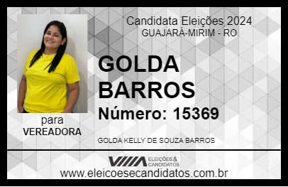 Candidato GOLDA BARROS 2024 - GUAJARÁ-MIRIM - Eleições