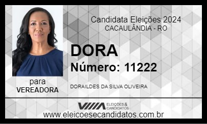 Candidato DORA 2024 - CACAULÂNDIA - Eleições