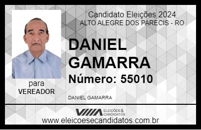 Candidato DANIEL GAMARRA 2024 - ALTO ALEGRE DOS PARECIS - Eleições