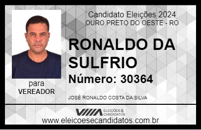 Candidato RONALDO DA SULFRIO 2024 - OURO PRETO DO OESTE - Eleições