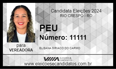 Candidato PEU 2024 - RIO CRESPO - Eleições