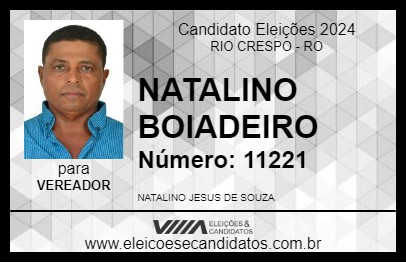 Candidato NATALINO BOIADEIRO 2024 - RIO CRESPO - Eleições