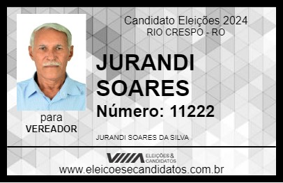 Candidato JURANDI SOARES 2024 - RIO CRESPO - Eleições