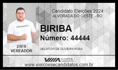 Candidato BIRIBA DA 44 2024 - ALVORADA DO OESTE - Eleições