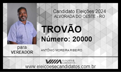 Candidato TROVÃO 2024 - ALVORADA DO OESTE - Eleições