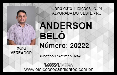 Candidato ANDERSON BELÔ 2024 - ALVORADA DO OESTE - Eleições