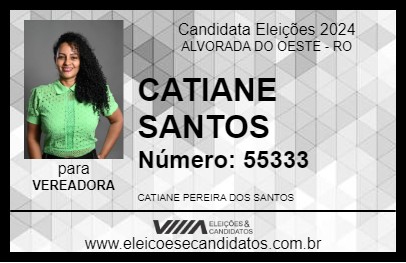 Candidato CATIANE SANTOS 2024 - ALVORADA DO OESTE - Eleições