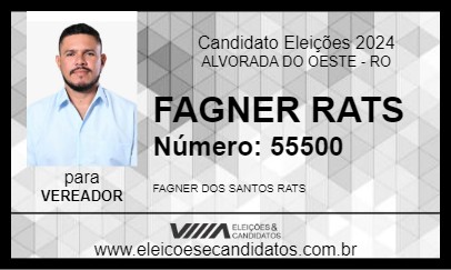 Candidato FAGNER RATS 2024 - ALVORADA DO OESTE - Eleições