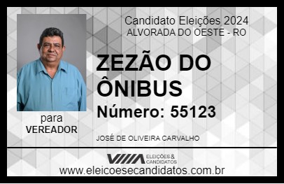 Candidato ZEZÃO DO ÔNIBUS 2024 - ALVORADA DO OESTE - Eleições