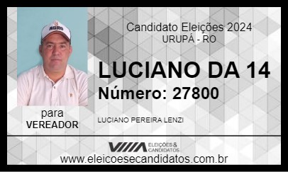 Candidato LUCIANO DA 14 2024 - URUPÁ - Eleições