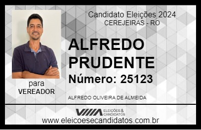 Candidato ALFREDO PRUDENTE 2024 - CEREJEIRAS - Eleições