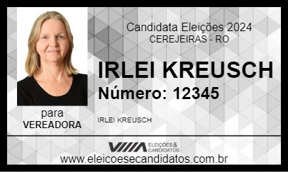 Candidato IRLEI KREUSCH 2024 - CEREJEIRAS - Eleições