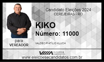 Candidato KIKO 2024 - CEREJEIRAS - Eleições