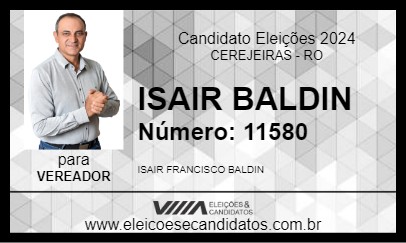 Candidato ISAIR BALDIN DA SAÚDE 2024 - CEREJEIRAS - Eleições