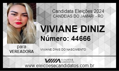 Candidato VIVIANE DINIZ 2024 - CANDEIAS DO JAMARI - Eleições