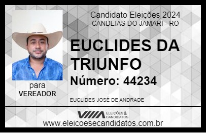 Candidato EUCLIDES DA TRIUNFO 2024 - CANDEIAS DO JAMARI - Eleições