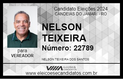 Candidato NELSON TEIXEIRA 2024 - CANDEIAS DO JAMARI - Eleições