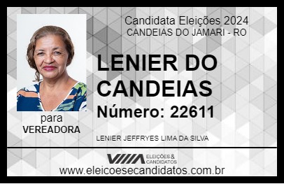 Candidato LENIER DO CANDEIAS 2024 - CANDEIAS DO JAMARI - Eleições