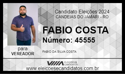 Candidato FABIO COSTA 2024 - CANDEIAS DO JAMARI - Eleições