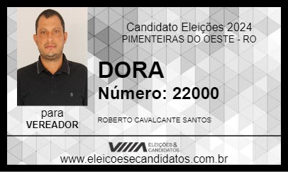 Candidato DORA 2024 - PIMENTEIRAS DO OESTE - Eleições