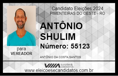 Candidato ANTÔNIO CHULIM 2024 - PIMENTEIRAS DO OESTE - Eleições