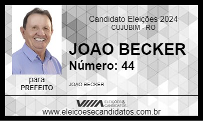 Candidato JOAO BECKER 2024 - CUJUBIM - Eleições