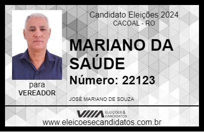 Candidato MARIANO DA SAÚDE 2024 - CACOAL - Eleições