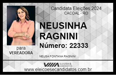 Candidato NEUSINHA RAGNINI 2024 - CACOAL - Eleições