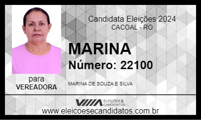 Candidato MARINA 2024 - CACOAL - Eleições