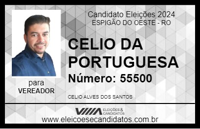 Candidato CELIO DA PORTUGUESA 2024 - ESPIGÃO DO OESTE - Eleições