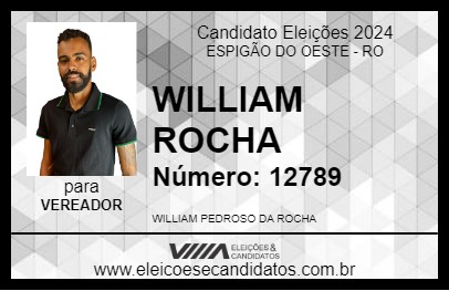 Candidato WILLIAM ROCHA 2024 - ESPIGÃO DO OESTE - Eleições