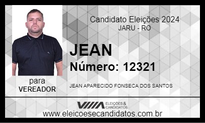 Candidato JEAN FONSECA 2024 - JARU - Eleições