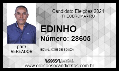 Candidato EDINHO 2024 - THEOBROMA - Eleições