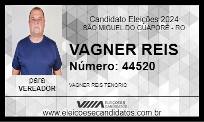 Candidato VAGNER REIS 2024 - SÃO MIGUEL DO GUAPORÉ - Eleições