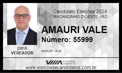 Candidato AMAURI VALE 2024 - MACHADINHO D\OESTE - Eleições